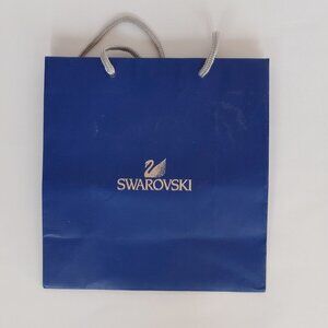SWAROVSKI Crystal Shopper Tote Blue Bag Silver Rope Handle